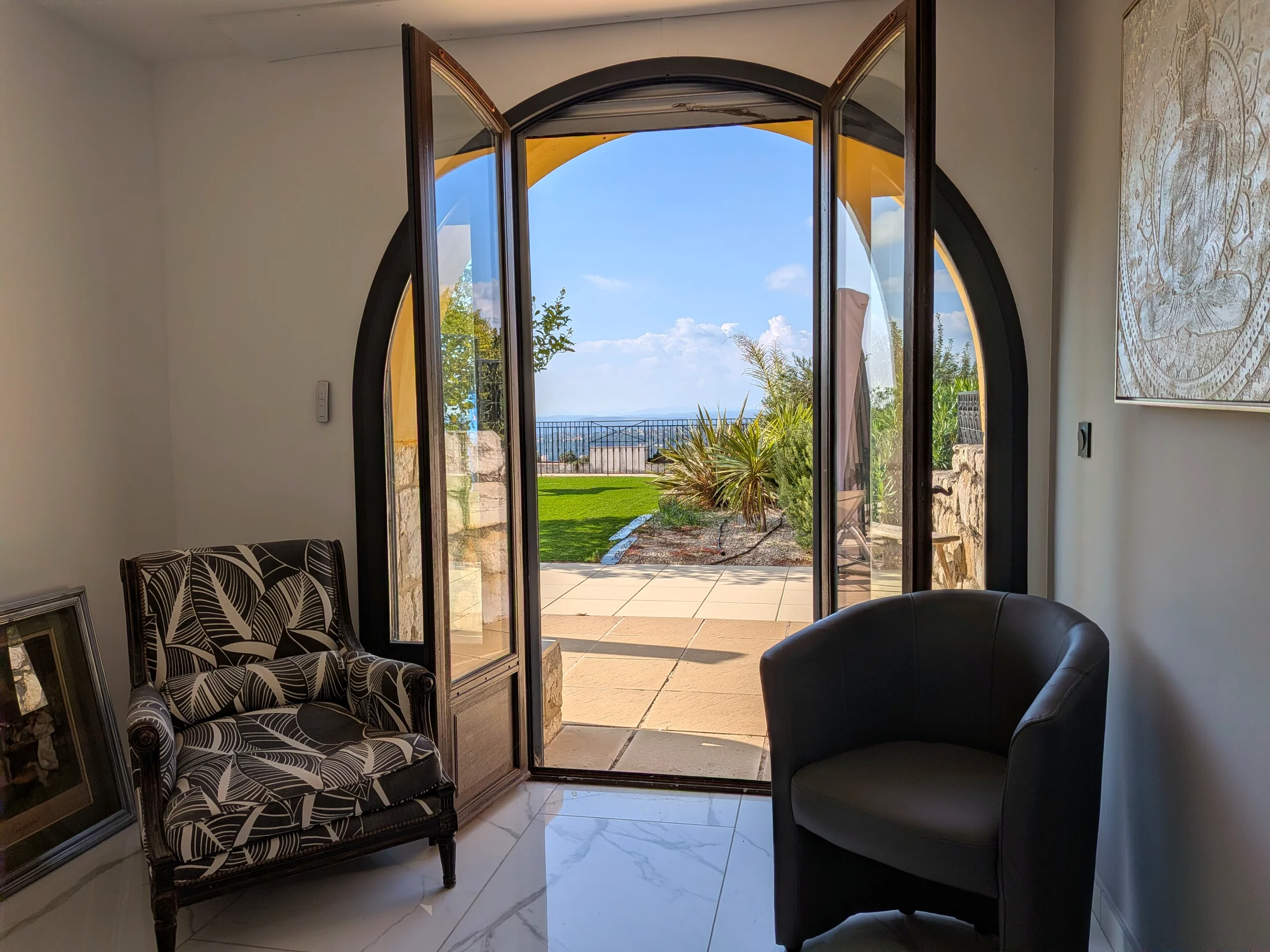 The master bedroom, open to the garden