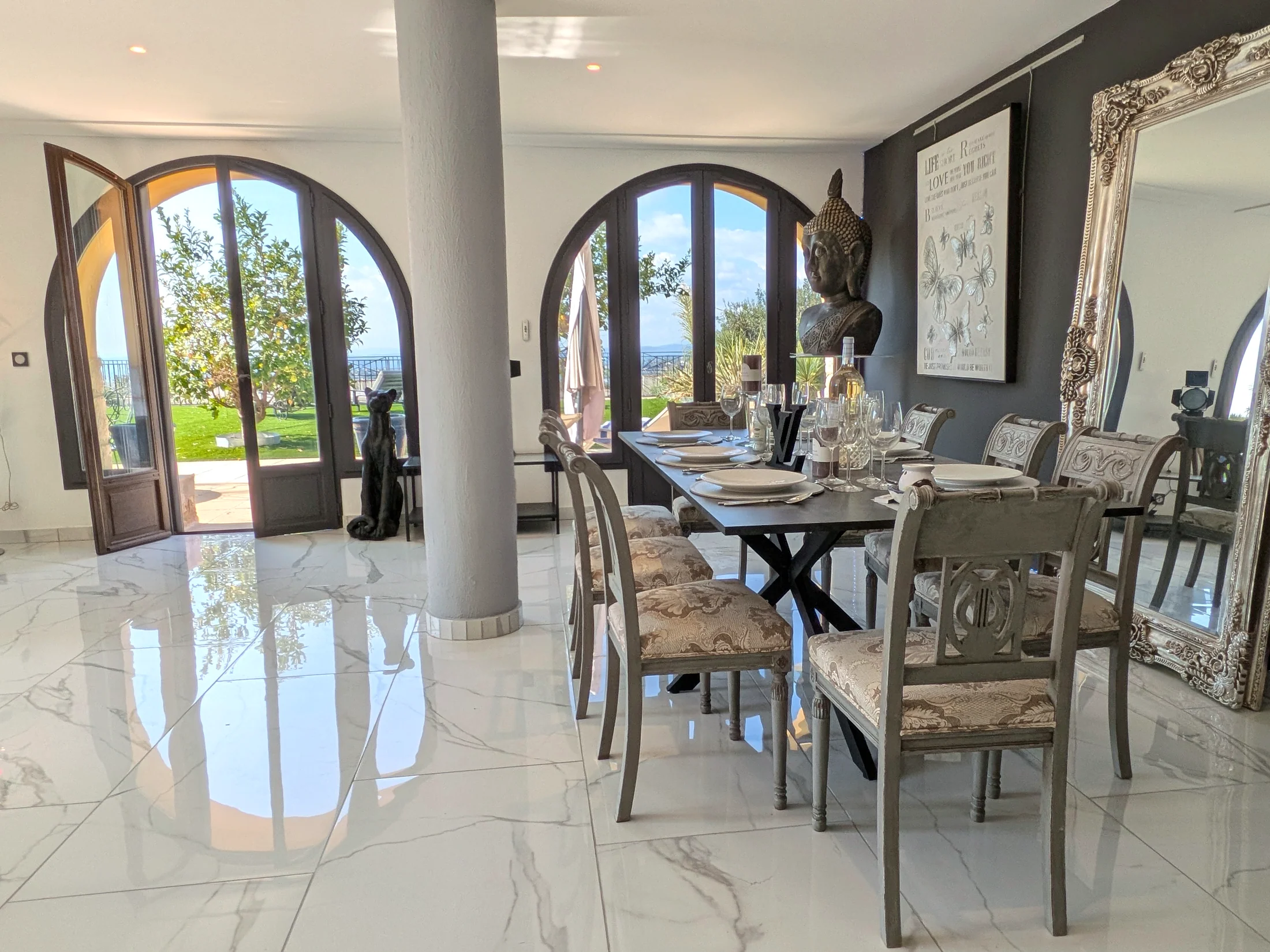From the dining area towards the garden