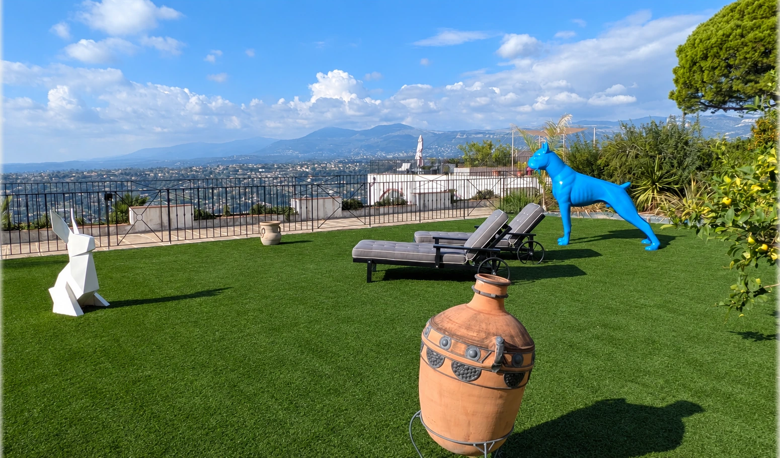 Panorama towards the mountains