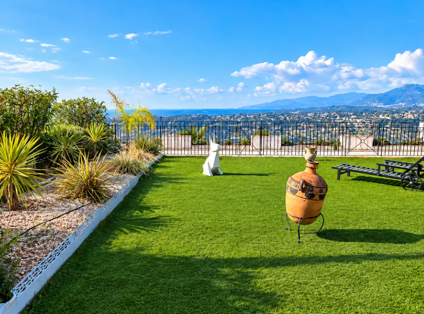The lawn, in panorama
