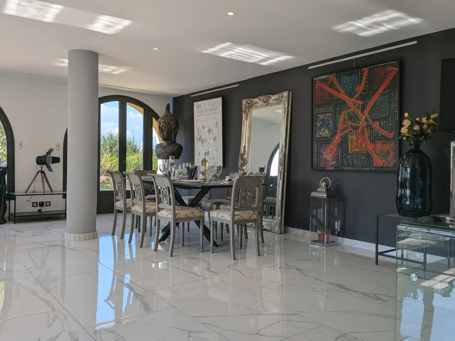 The dining table